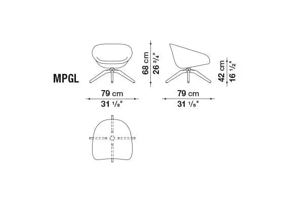 Mart Small Swivel Armchair | B&B Italia | JANGEORGe Interior Design