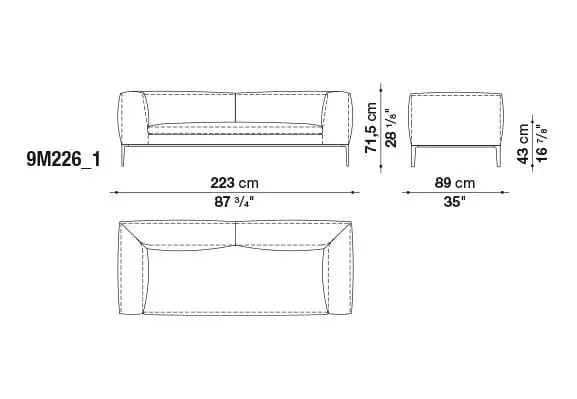 Michel Sofa | B&B Italia | JANGEORGe Interior Design