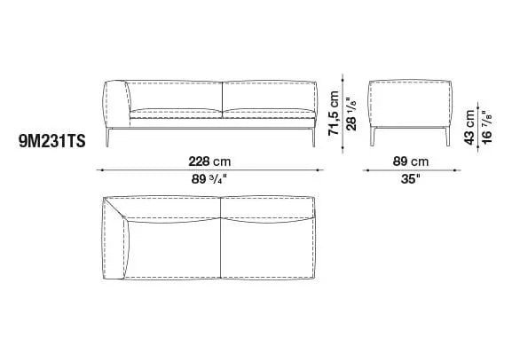 Michel Sofa | B&B Italia | JANGEORGe Interior Design