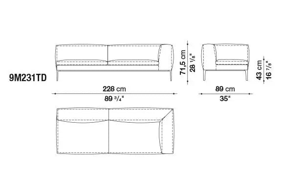 Michel Sofa | B&B Italia | JANGEORGe Interior Design