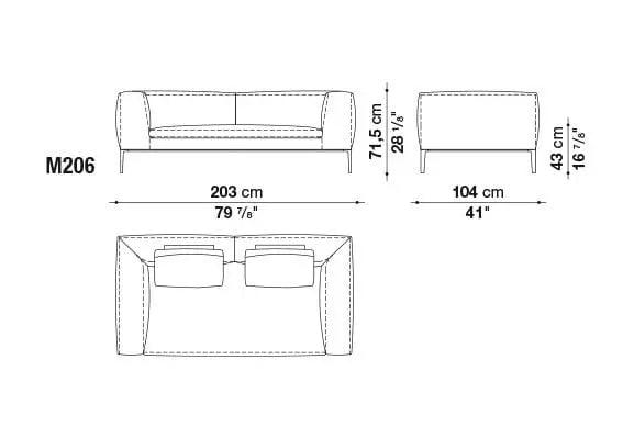 Michel Sofa | B&B Italia | JANGEORGe Interior Design