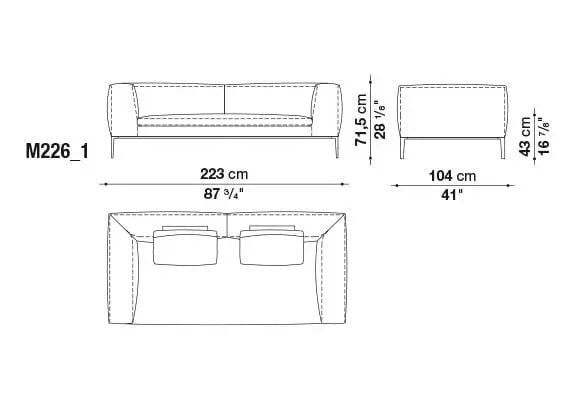 Michel Sofa | B&B Italia | JANGEORGe Interior Design