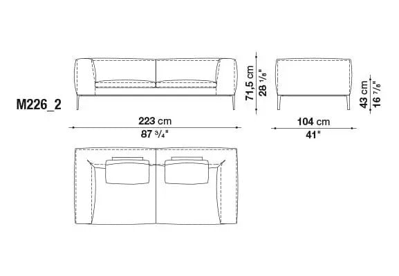 Michel Sofa | B&B Italia | JANGEORGe Interior Design