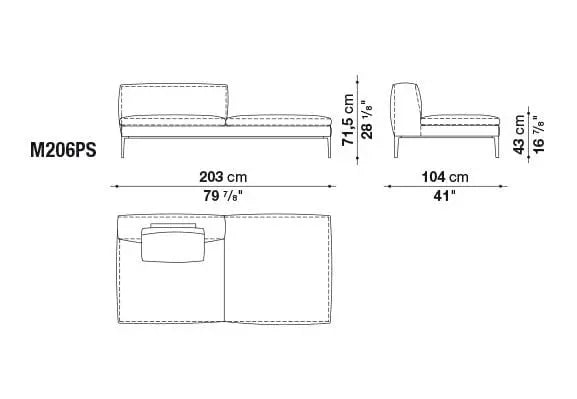Michel Sofa | B&B Italia | JANGEORGe Interior Design