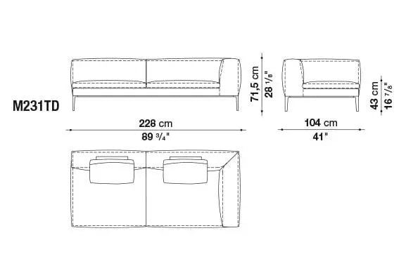 Michel Sofa | B&B Italia | JANGEORGe Interior Design