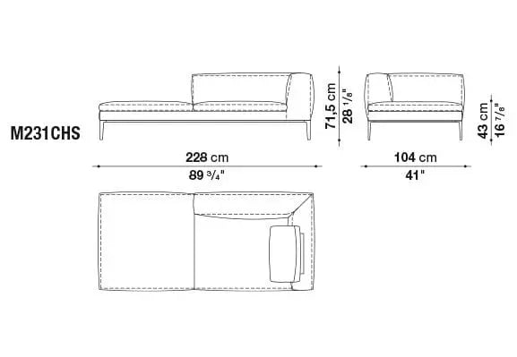 Michel Sofa | B&B Italia | JANGEORGe Interior Design