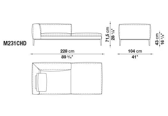 Michel Sofa | B&B Italia | JANGEORGe Interior Design
