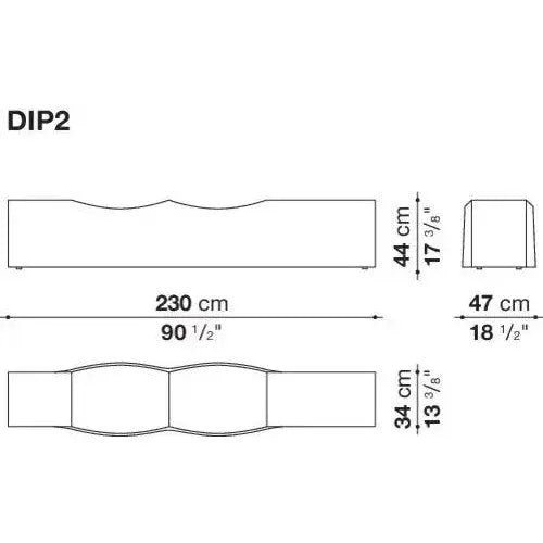 Dip & Double Dip - Bench 230cm JANGEORGe Interior Design & Furniture