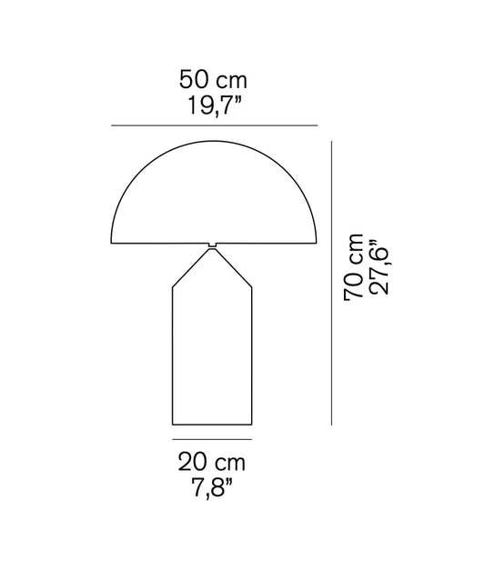Replacement Opal Glass diffuser for Atollo 236, 237 and 235 Oluce