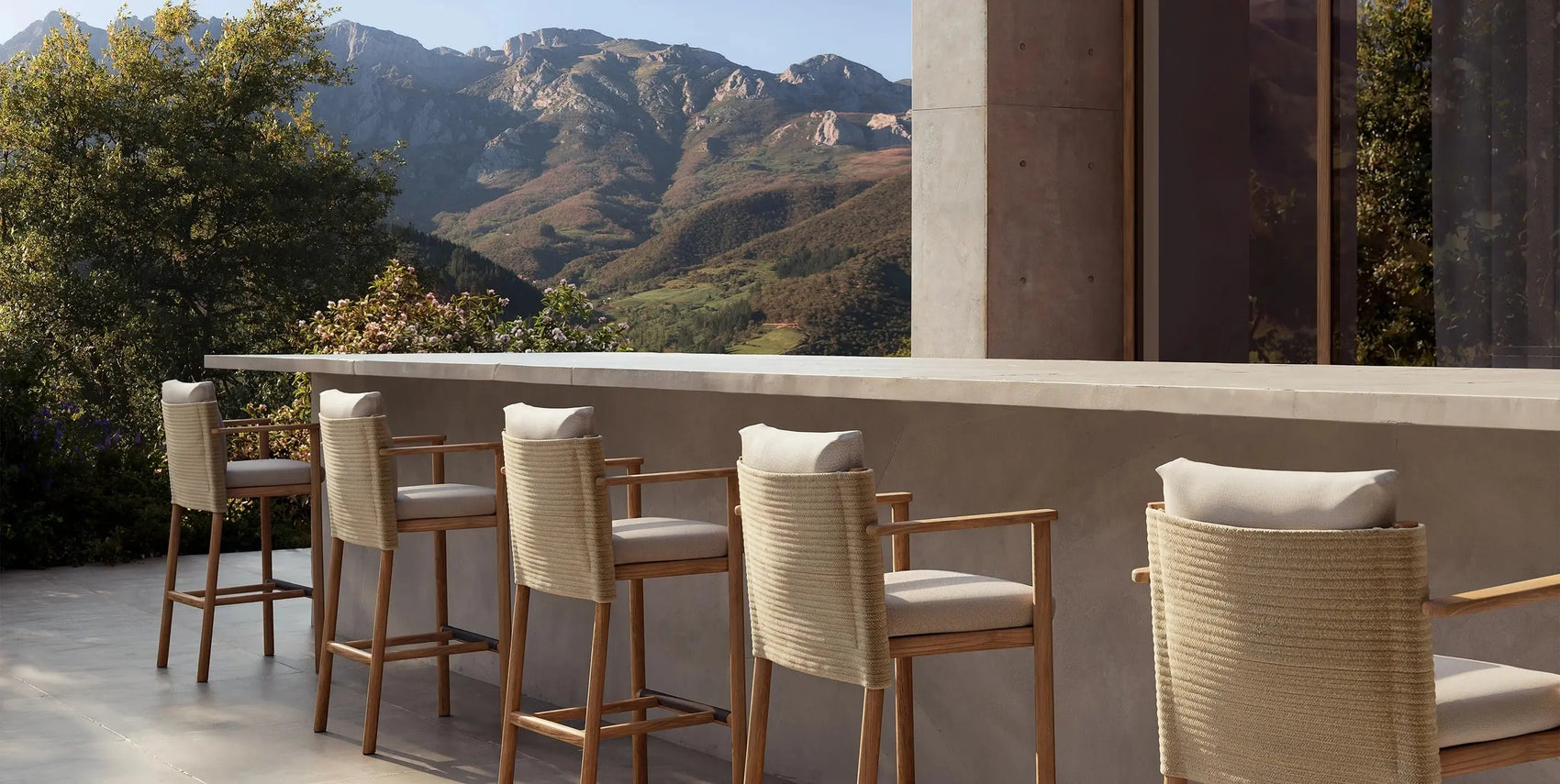 Giro - Stool including Seat and Backrest Cushion (KS7403400) Kettal