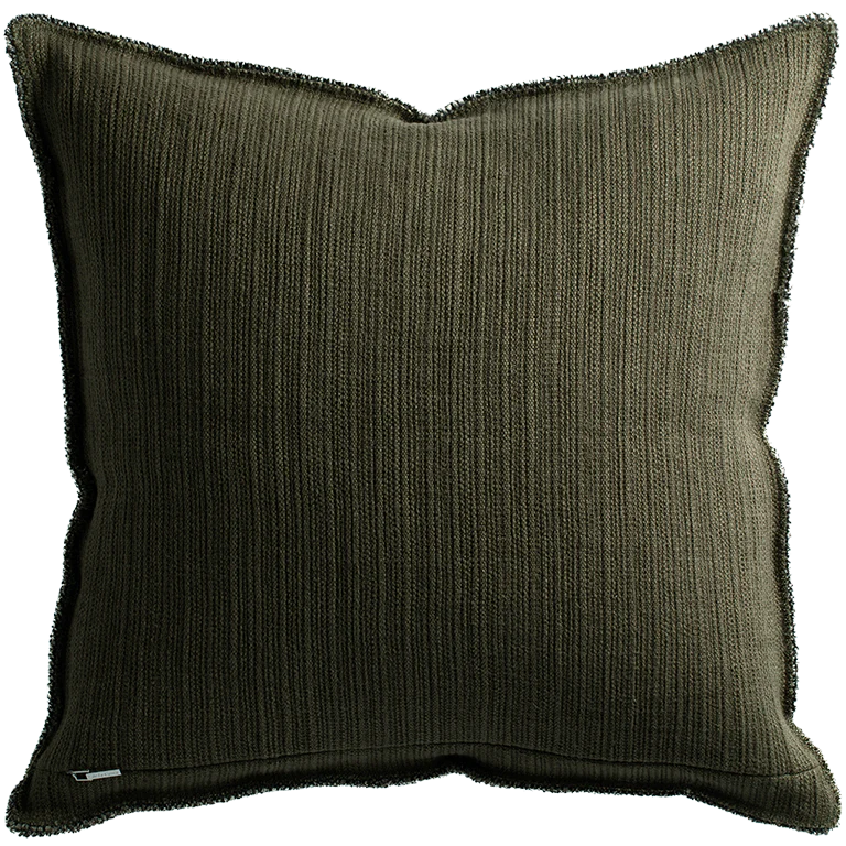 Bison Cushion with Fringe Detail
