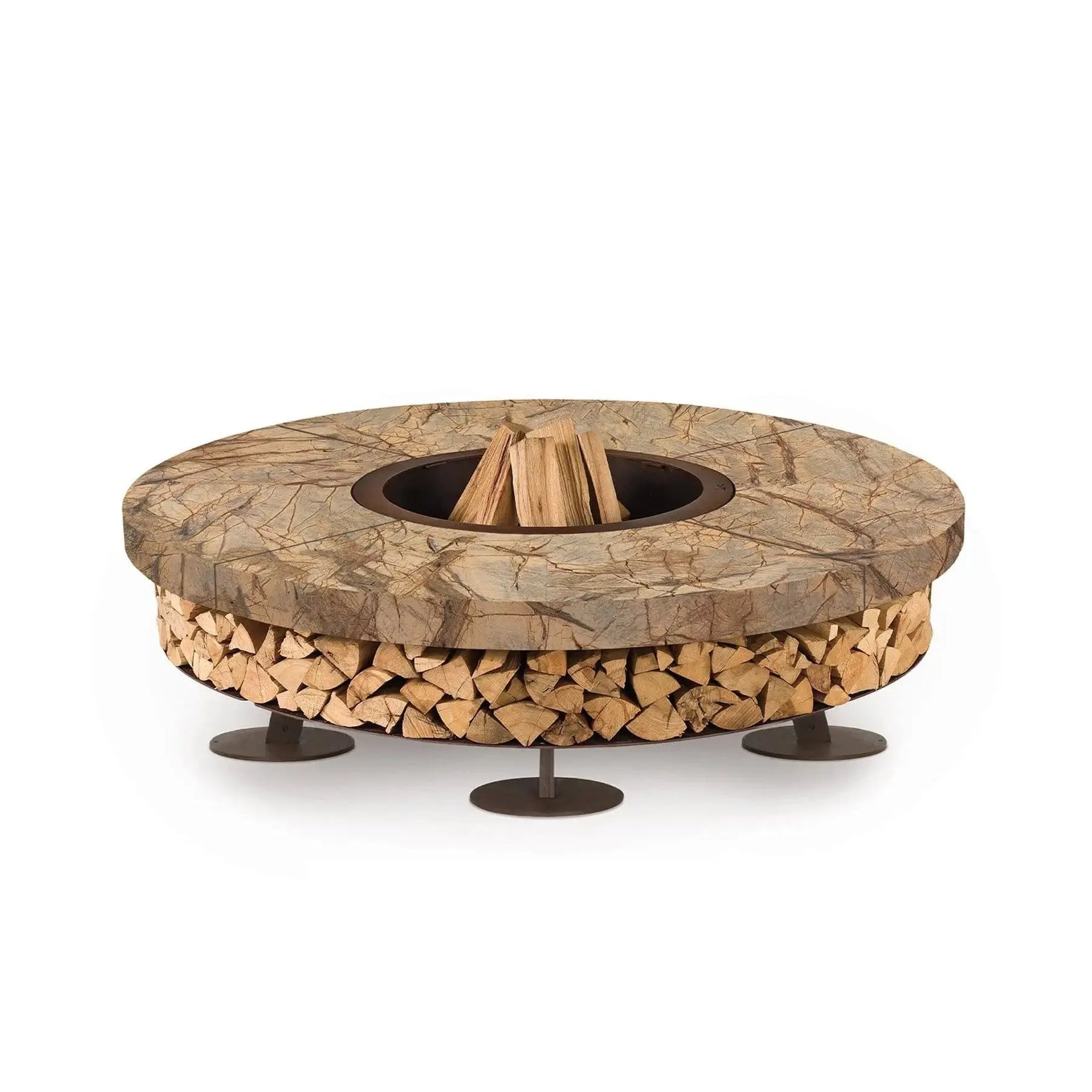 Ercole Outdoor Wood-Burning Fire Pit, Marble | AK47 DesignArt | JANGEORGe Interior Design