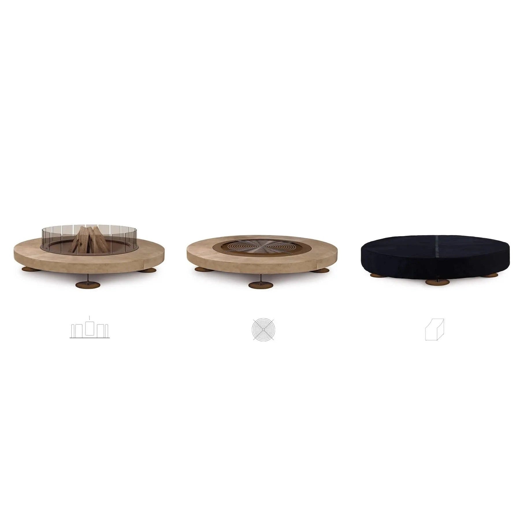 Rondo Wood-Burning Outdoor Fire Pit | AK47 DesignArt | JANGEORGe Interior Design