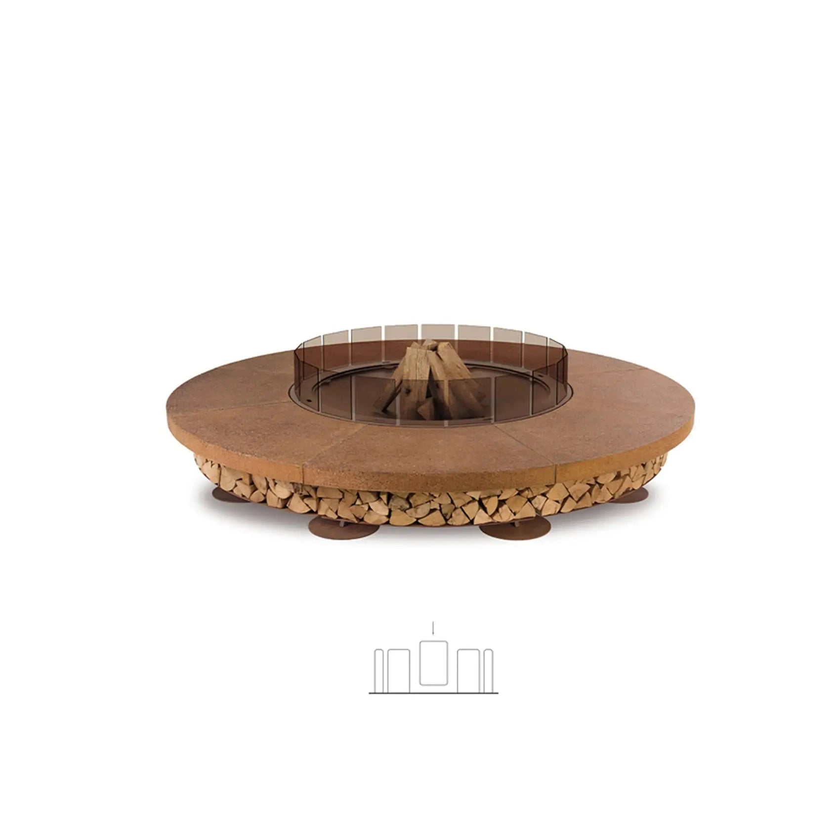 Outdoor Wood-Burning Fire Pit Accessories, Glass Fire Screen | AK47 DesignArt | JANGEORGe Interior Design