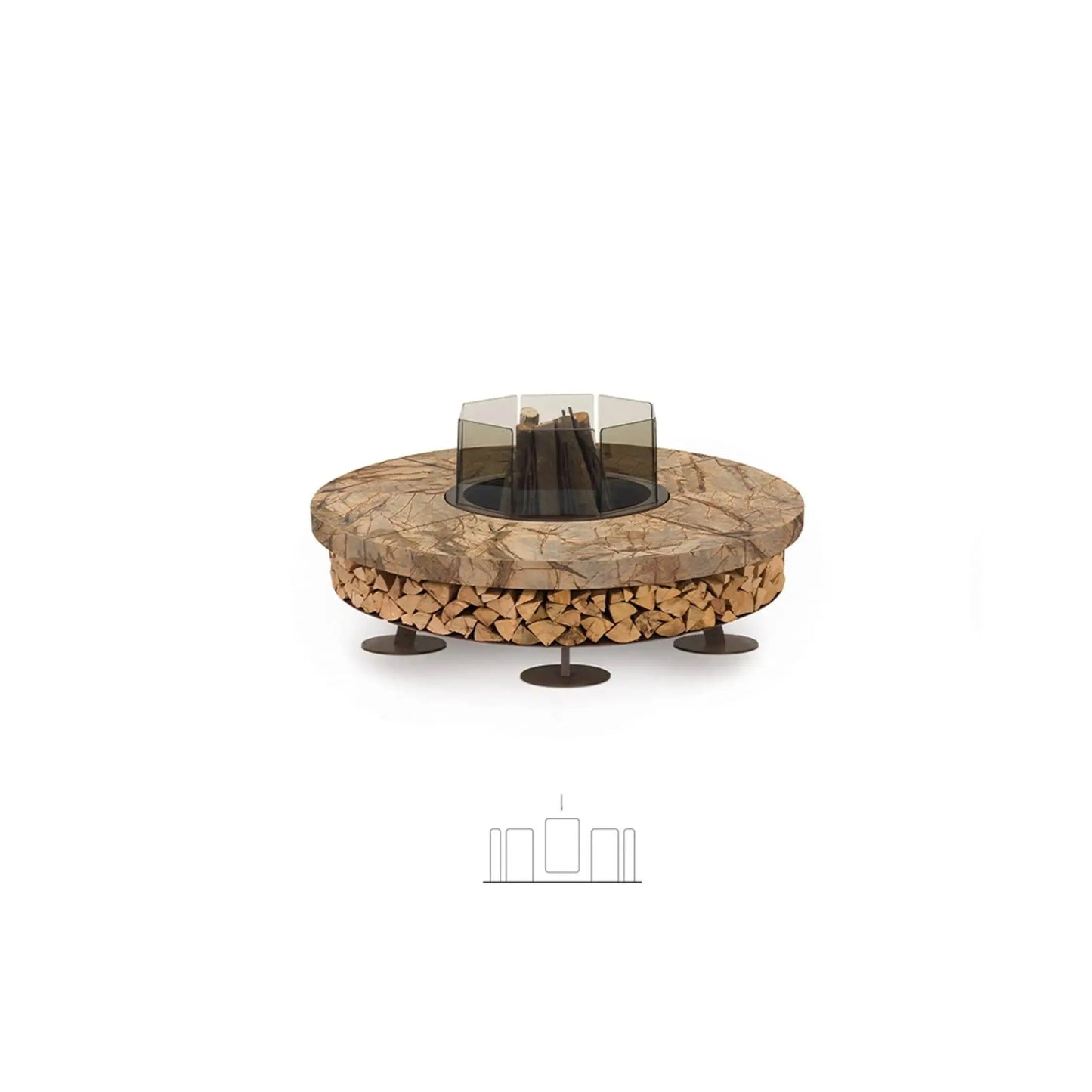 Outdoor Wood-Burning Fire Pit Accessories, Glass Fire Screen | AK47 DesignArt | JANGEORGe Interior Design