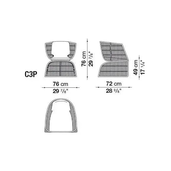 Crinoline Small Outdoor Armchair | B&B Italia | JANGEORGe Interior Design