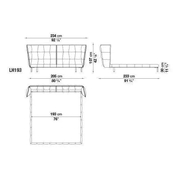 Husk Bed | B&B Italia | JANGEORGe Interior Design