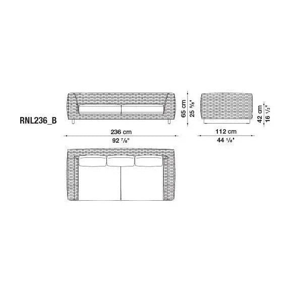 Ray Outdoor Natural Sofa | B&B Italia | JANGEORGe Interior Design