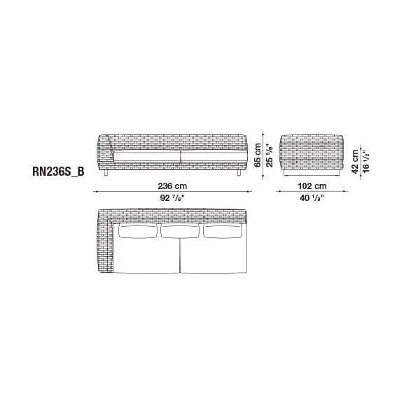 Ray Outdoor Natural Sofa | B&B Italia | JANGEORGe Interior Design