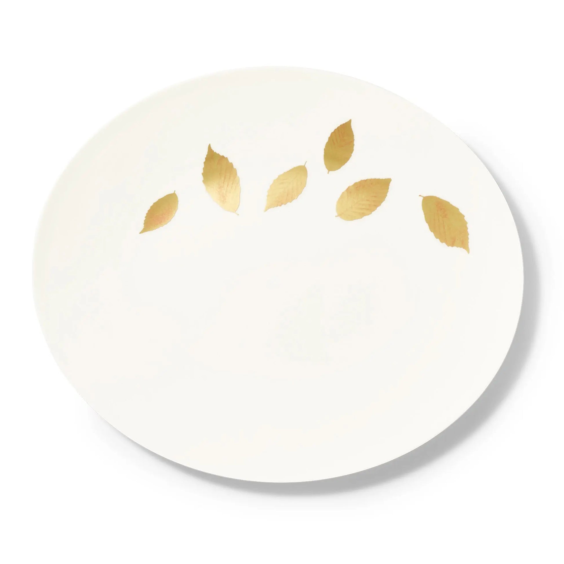 Gold Leaf - Oval Platter Gold 12.6in | 32cm (Ø) - JANGEORGe Interiors & Furniture