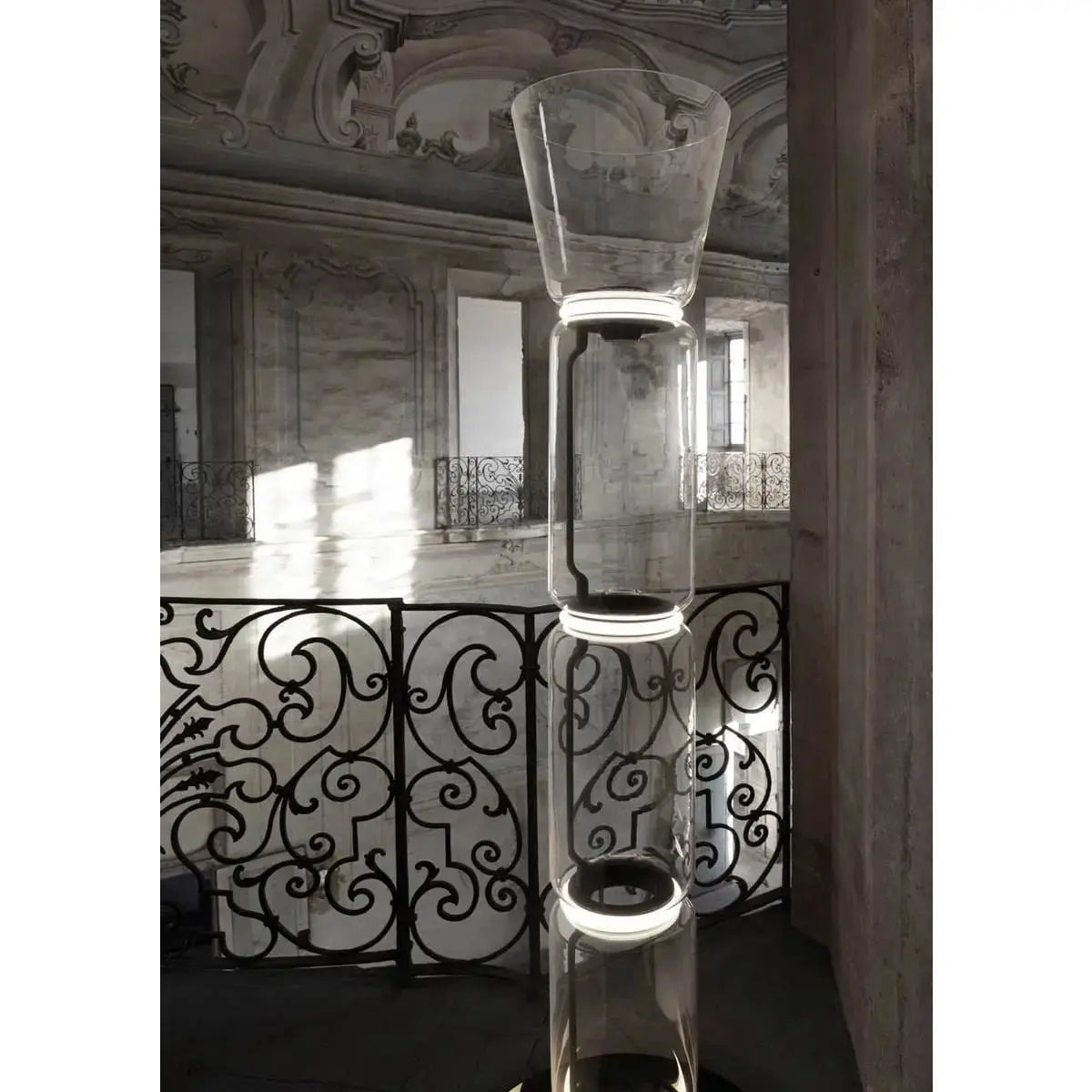 Noctambule Floor Lamp, LED Dimmable, 3 High Cylinders with Cone and Large Base | Flos | JANGEORGe Interior Design