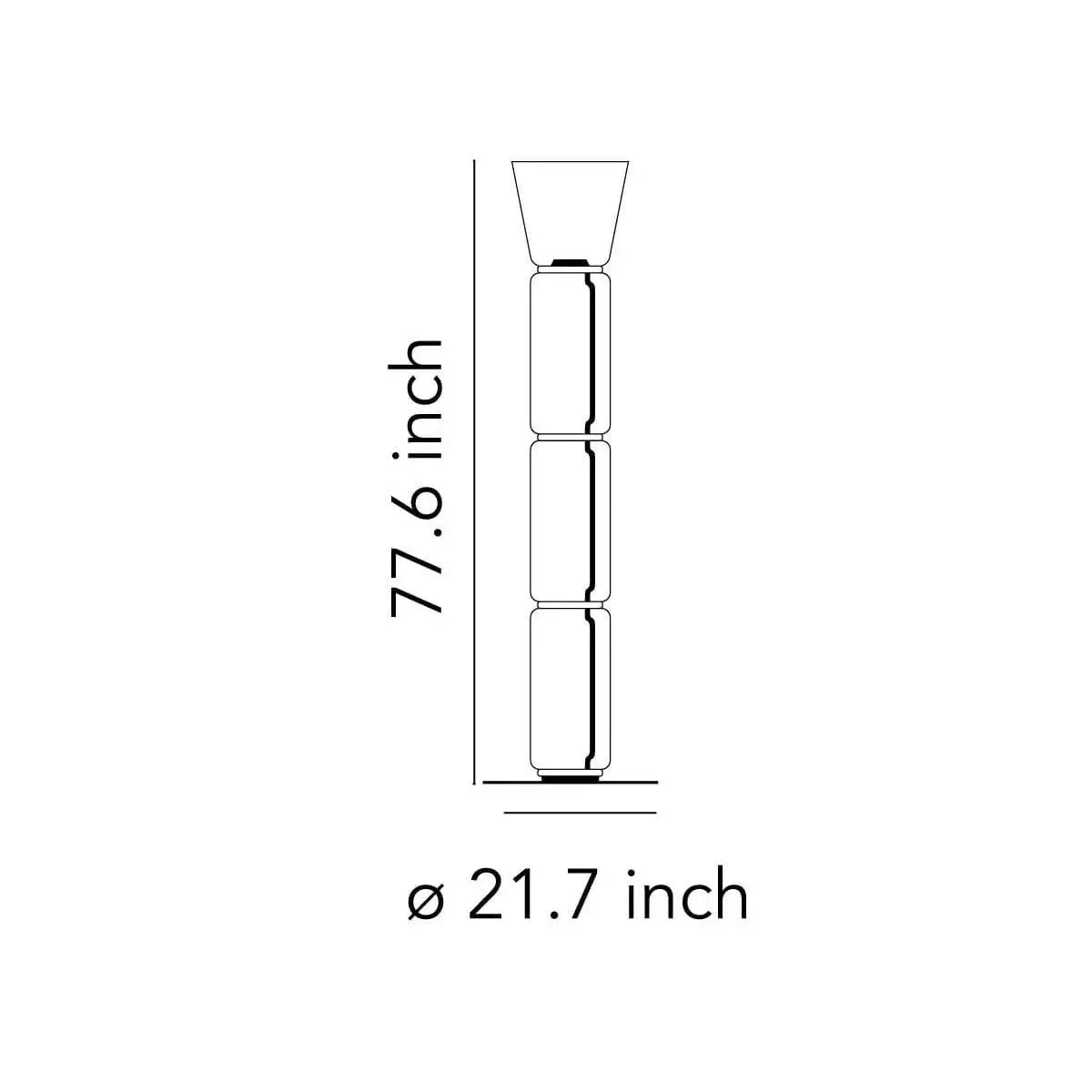 Noctambule Floor Lamp, LED Dimmable, 3 High Cylinders with Cone and Large Base | Flos | JANGEORGe Interior Design