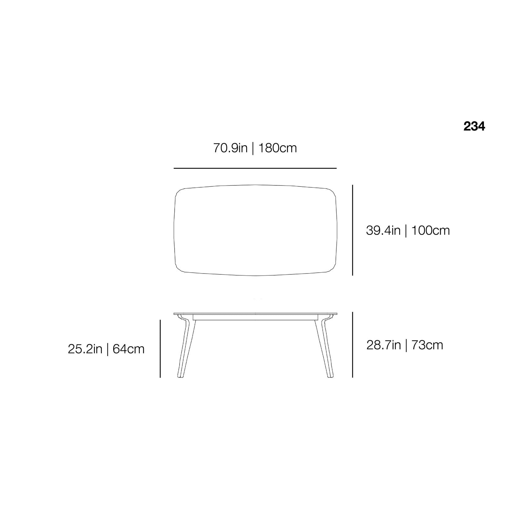 Brick 234 Dining Table | Gervasoni | JANGEORGe Interior Design