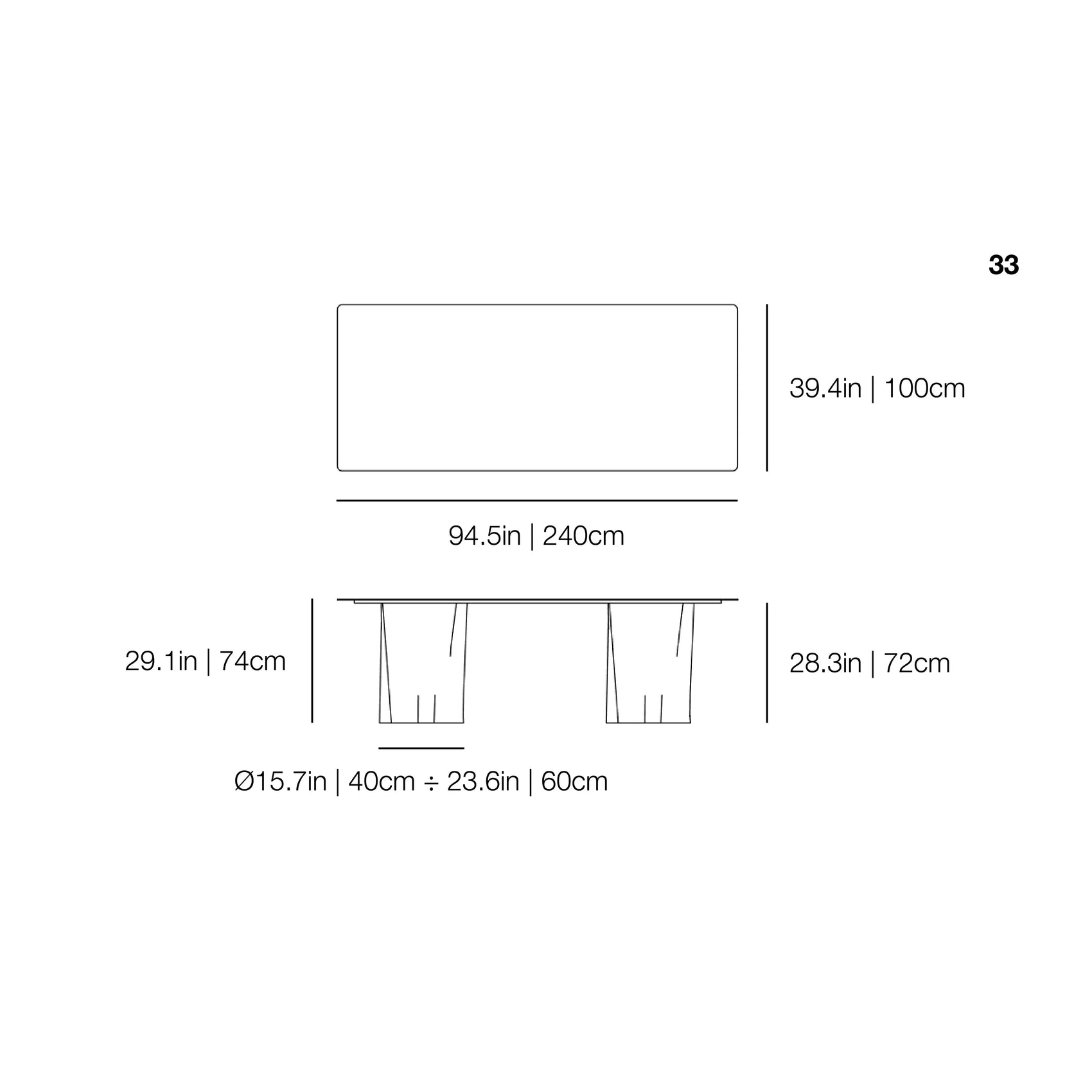 Brick 33 -  Dining Table - JANGEORGe Interiors & Furniture