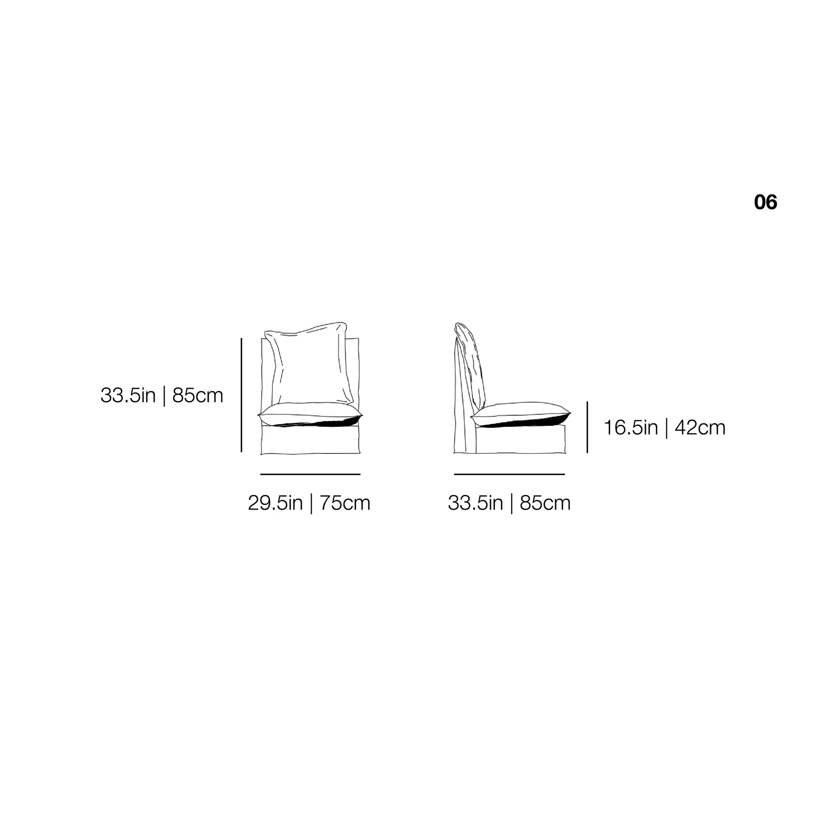Ghost 06 Modular Lounge Chair without Arms | Gervasoni | JANGEORGe Interior Design