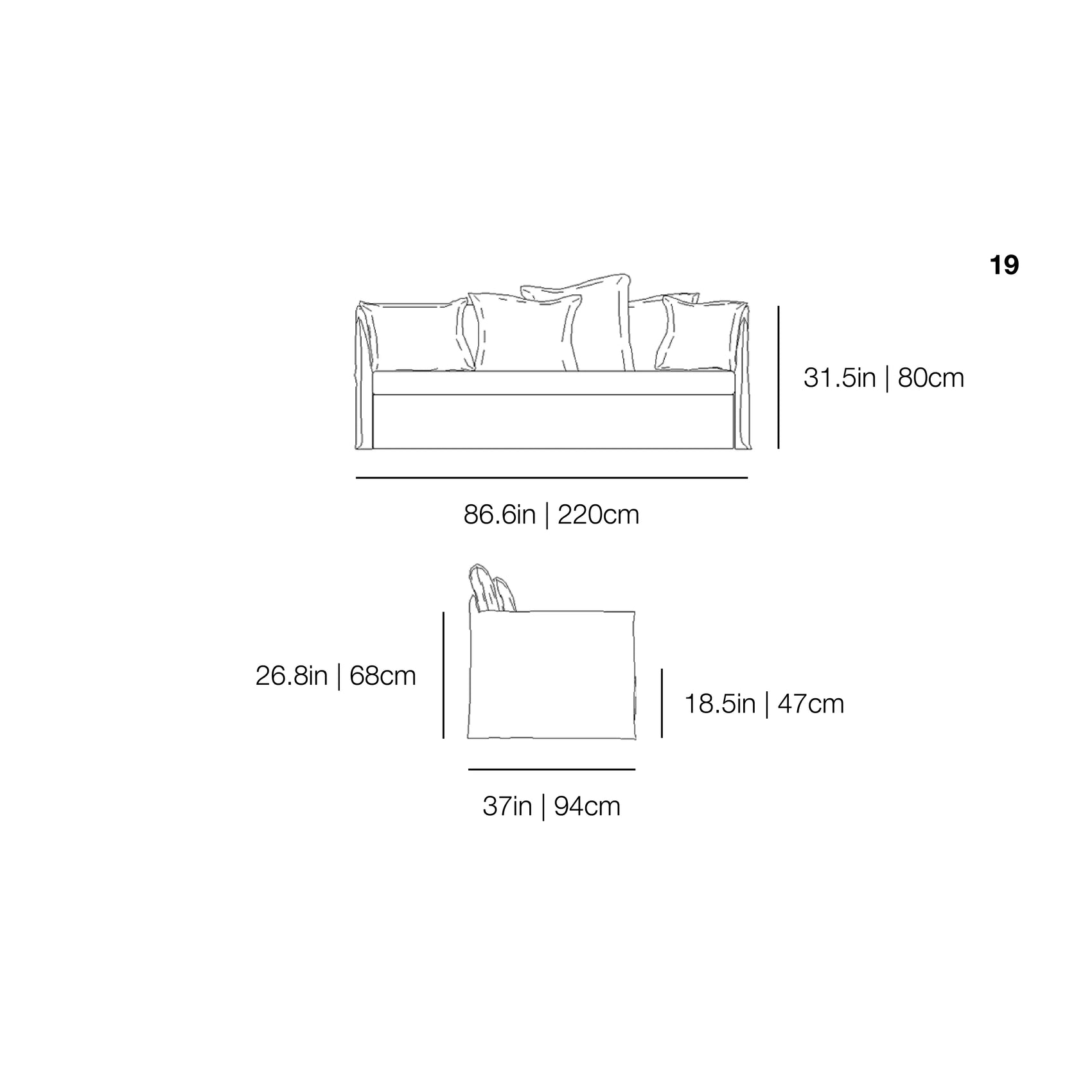 Ghost 19 Sofa/Trundle Bed | Gervasoni | JANGEORGe Interior Design