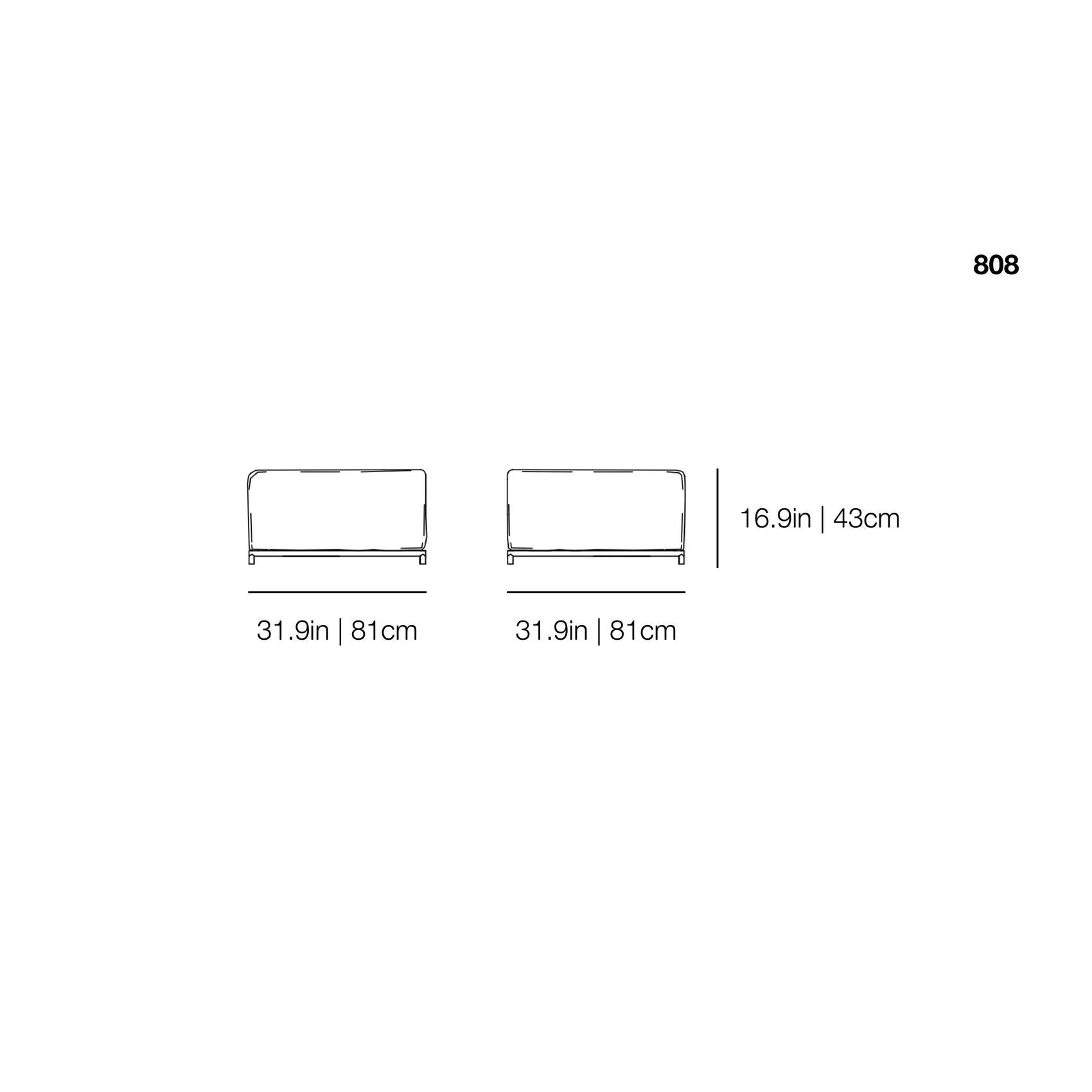 InOut 808 Outdoor Ottoman | Gervasoni | JANGEORGe Interior Design