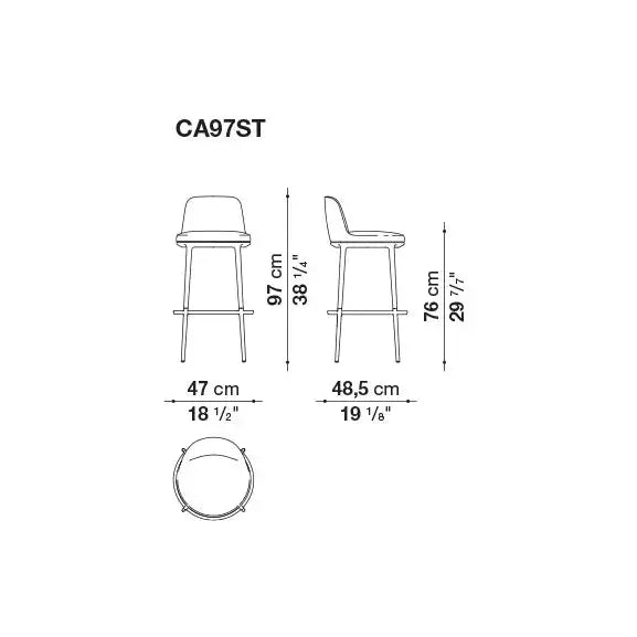 Caratos Barstool | Maxalto | JANGEORGe Interior Design