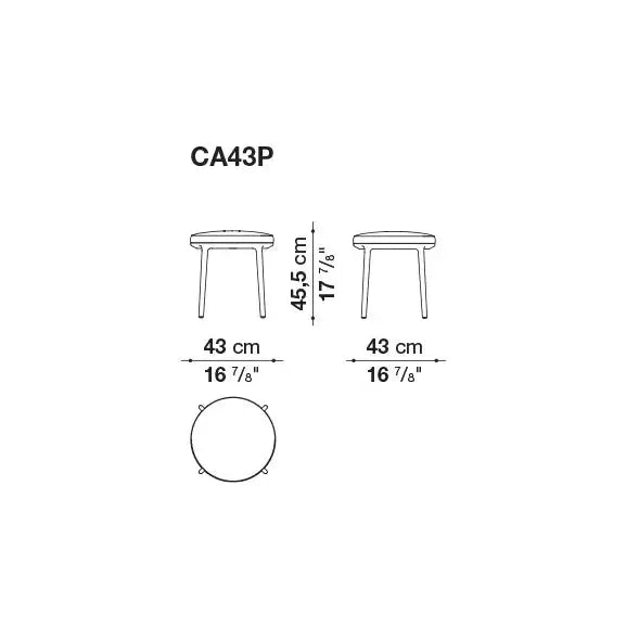 Caratos Footstool | Maxalto | JANGEORGe Interior Design