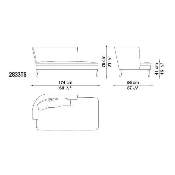 Febo Chaise Longue | Maxalto | JANGEORGe Interior Design