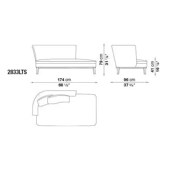 Febo Chaise Longue | Maxalto | JANGEORGe Interior Design