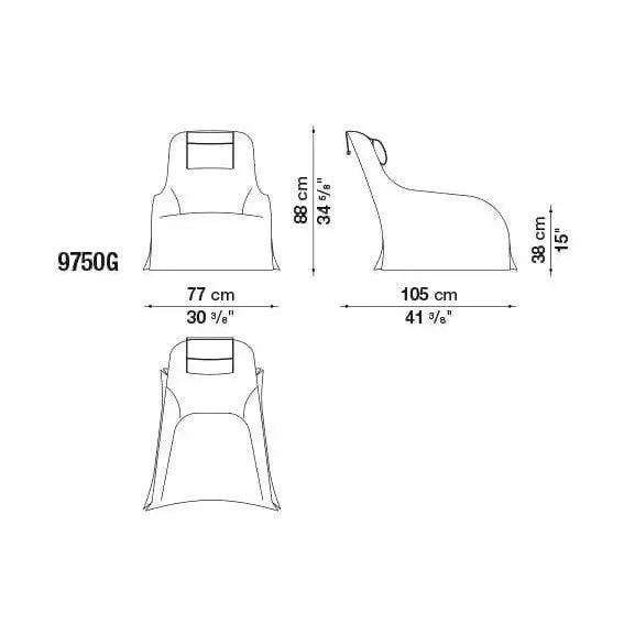 Kalos Armchair | Maxalto | JANGEORGe Interior Design
