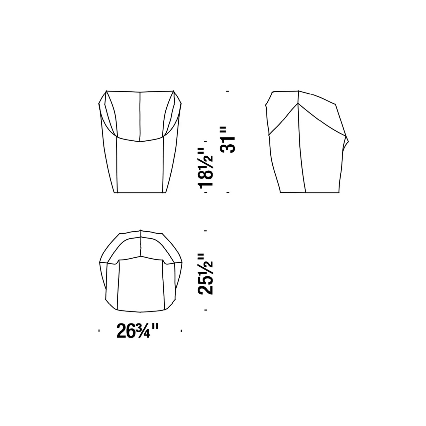 M.A.S.S.A.S Small Armchair | Moroso | JANGEORGe Interior Design