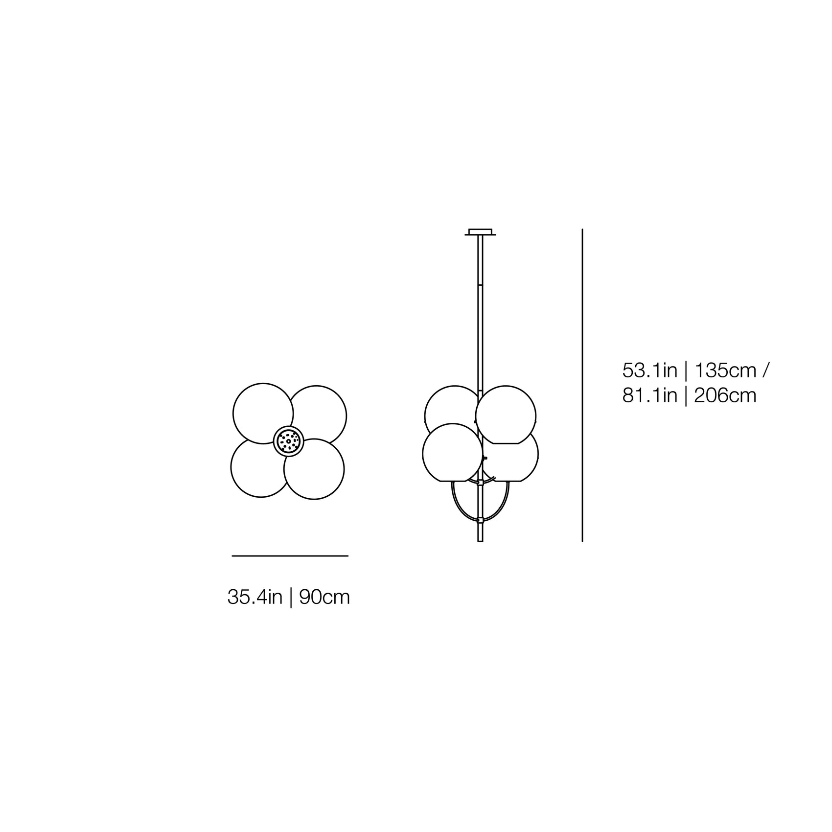 Lyndon 450 - Suspension Lamp | Oluce | JANGEORGe Interiors & Furniture