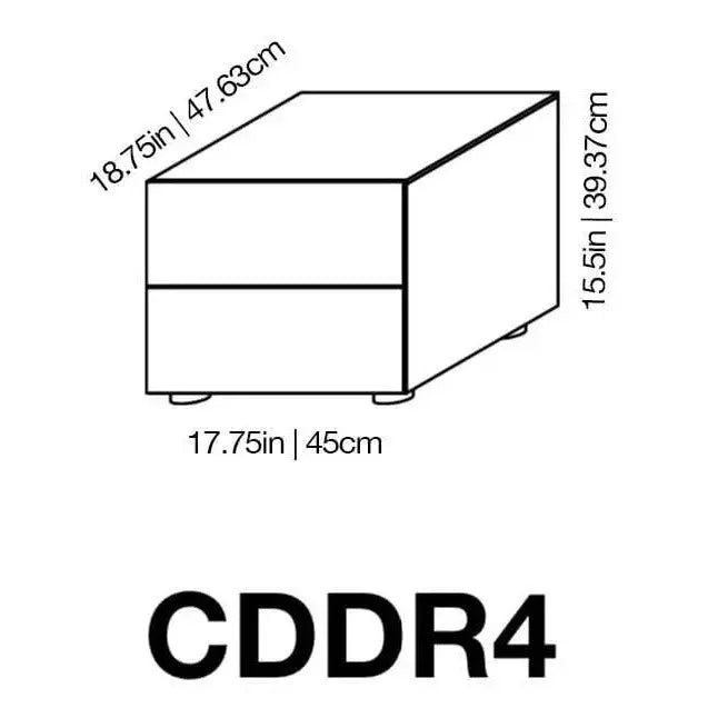 Dream - Night table with 2 drawers | Poliform | JANGEORGe Interior Design