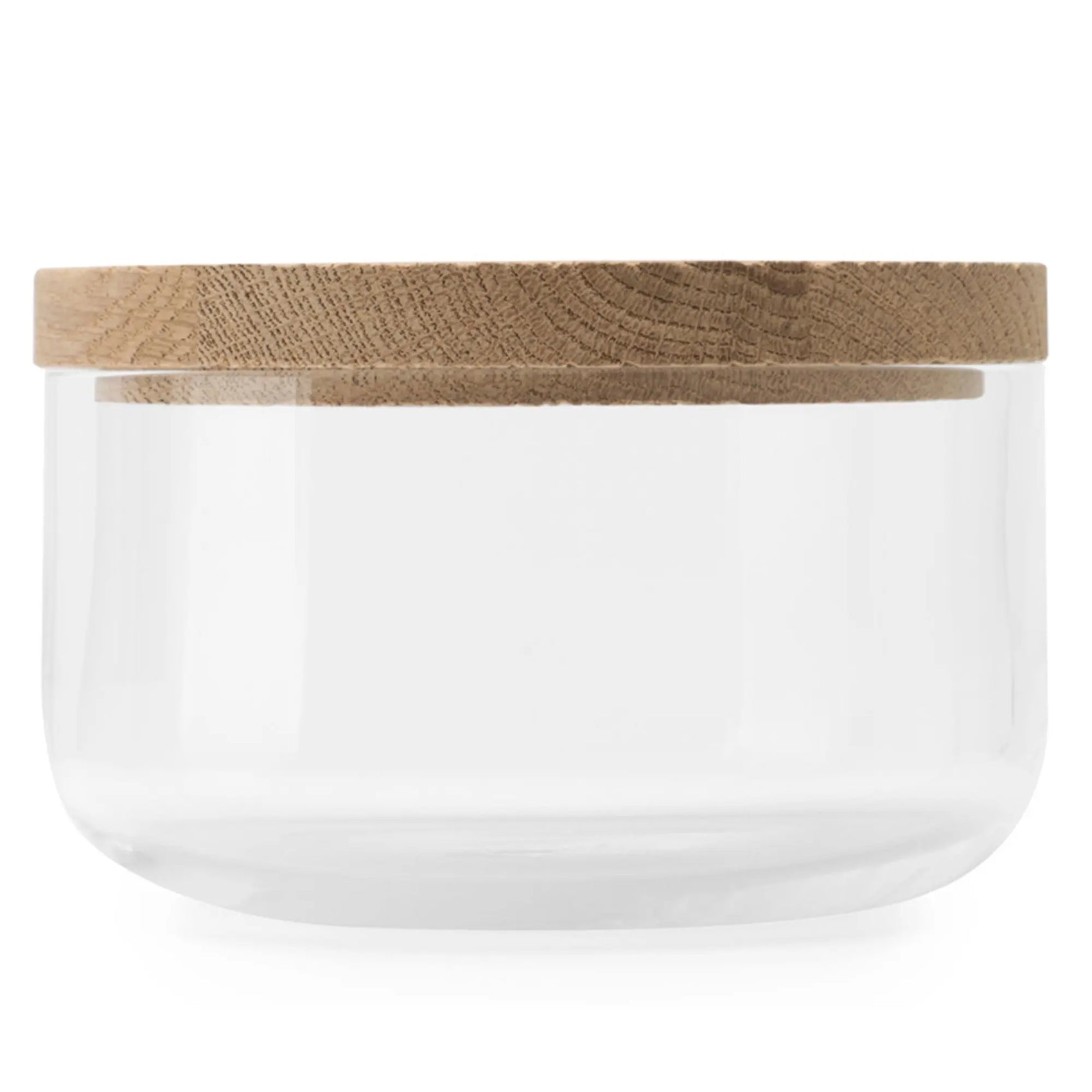 VVD Pottery - Glass 15x7cm with 2cm Oak Lid (1572) - JANGEORGe Interiors & Furniture