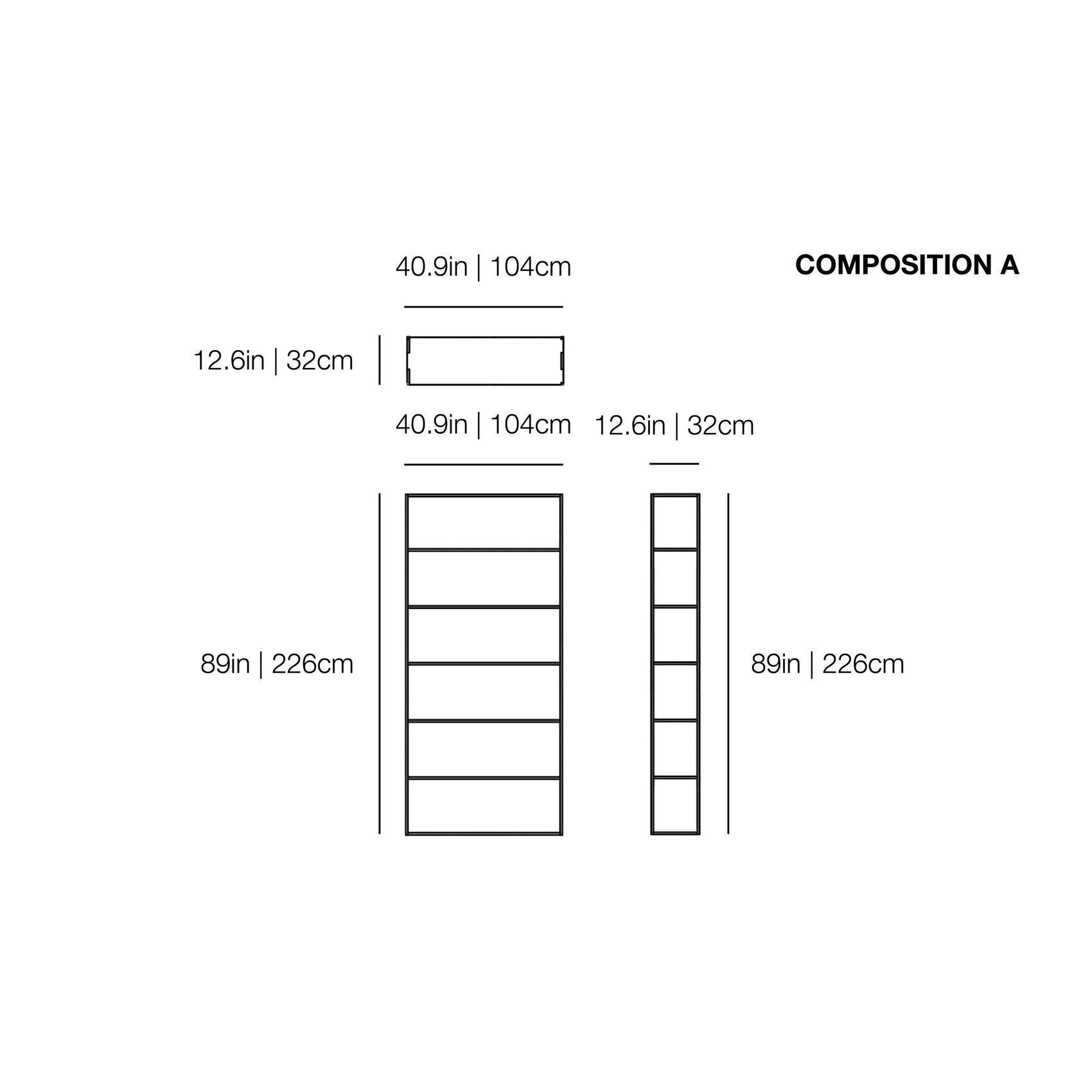Easy Irony System - Bookcase, Composition A | Zeus | JANGEORGe Interior Design