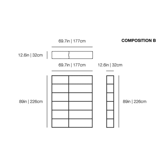 Easy Irony System - Bookcase, Composition B | Zeus | JANGEORGe Interior Design