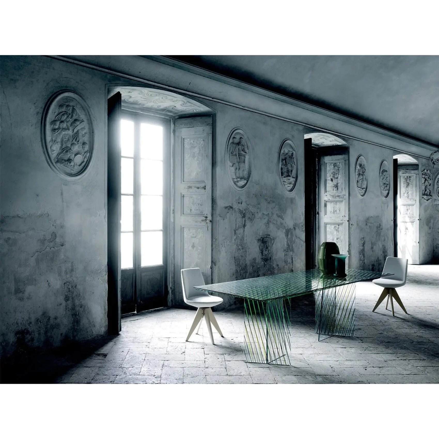 JANGEORGe Interiors & Furniture Glas Italia Crossing Glass Table