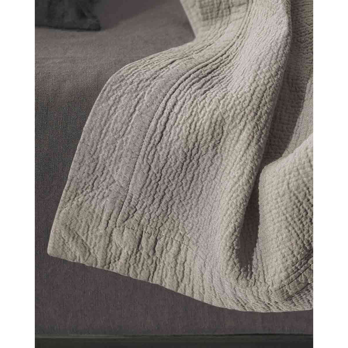 JANGEORGe Interiors & Furniture Society Limonta Goff Bed Cover Mastice