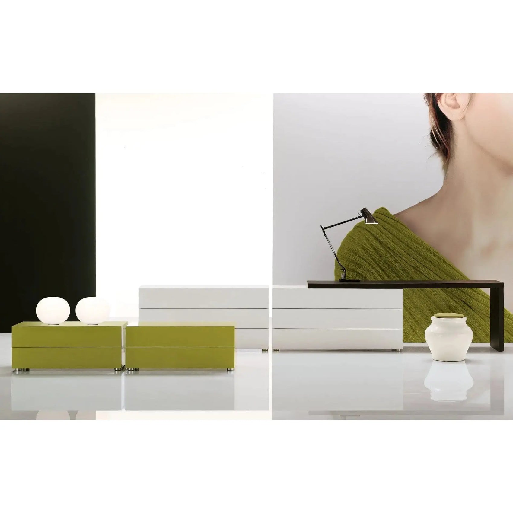 Dream - Night table with 2 drawers | Poliform | JANGEORGe Interior Design