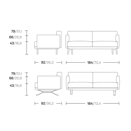 Boma - 2-Seater sofa Kettal