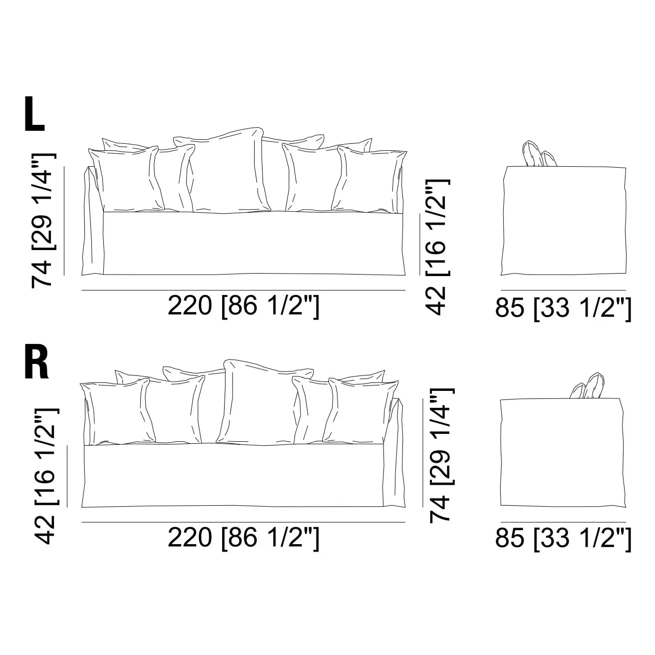 Ghost 32 L-R - Modular Sofa Gervasoni
