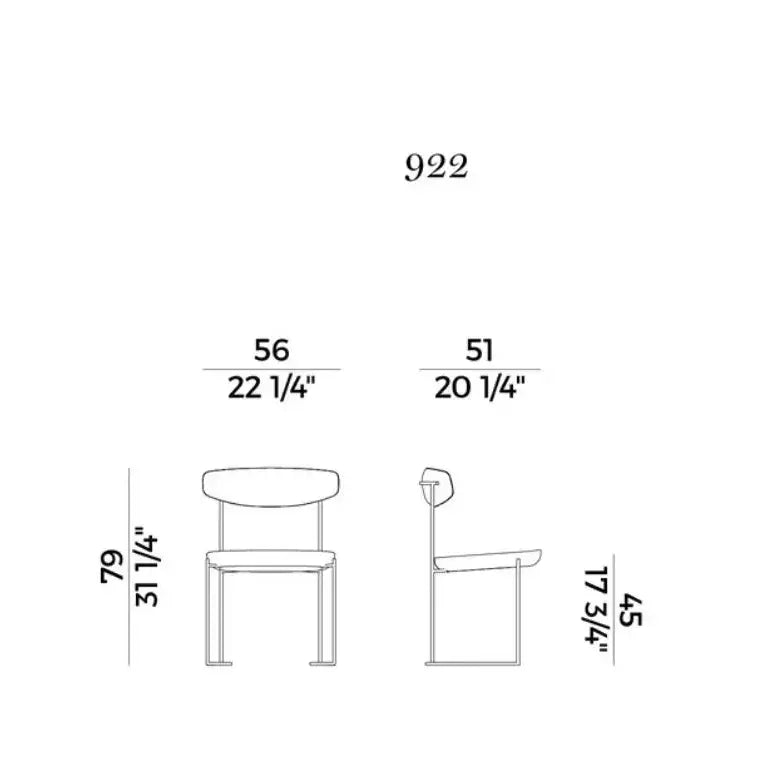 Keel 922/L, Armchair with Upholstered Seat and Solid Ash Wood Backrest - Outdoor Chair - JANGEORGe Interiors & Furniture