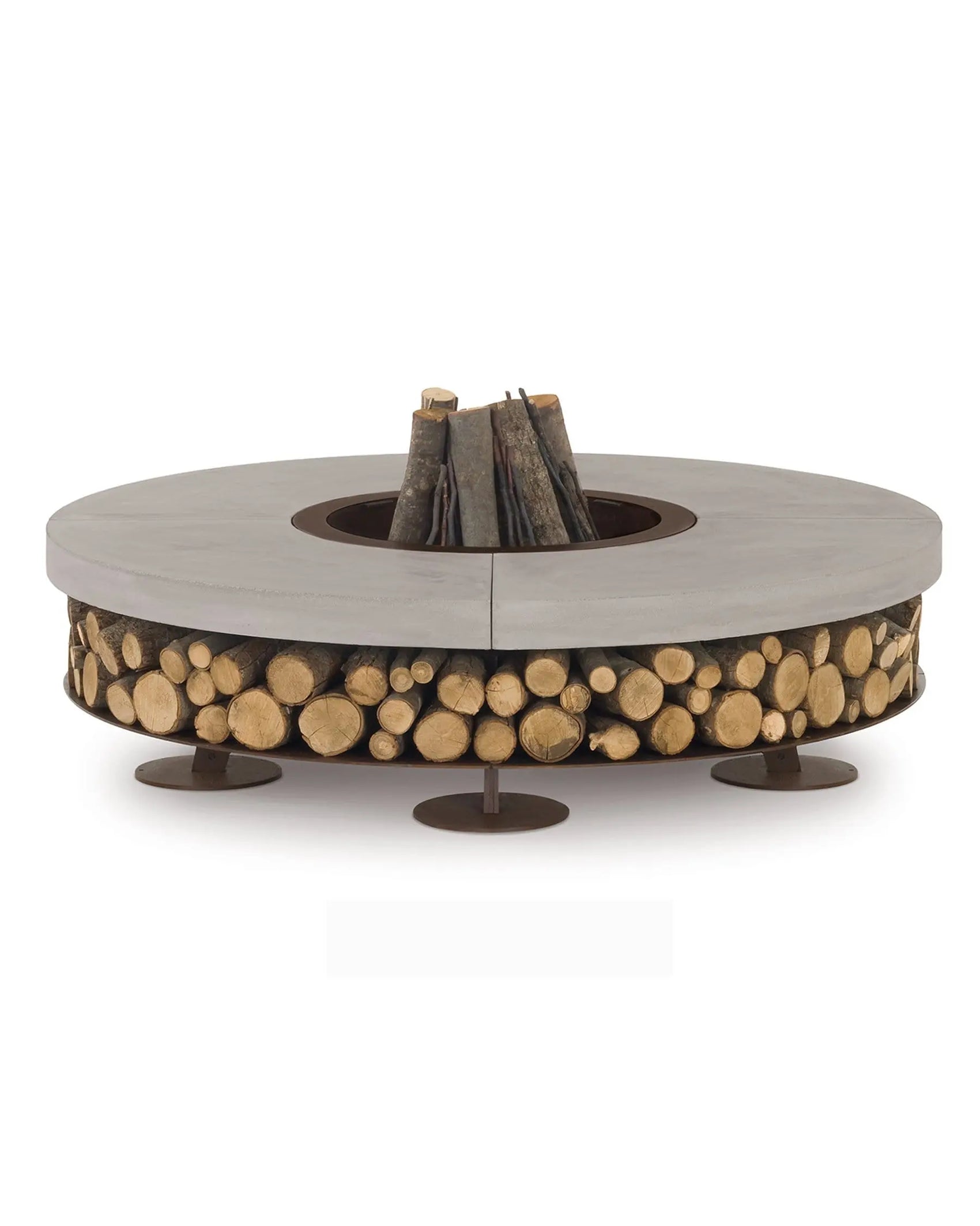 Ercole Outdoor Wood-Burning Fire Pit, Concrete | AK47 DesignArt | JANGEORGe Interior Design