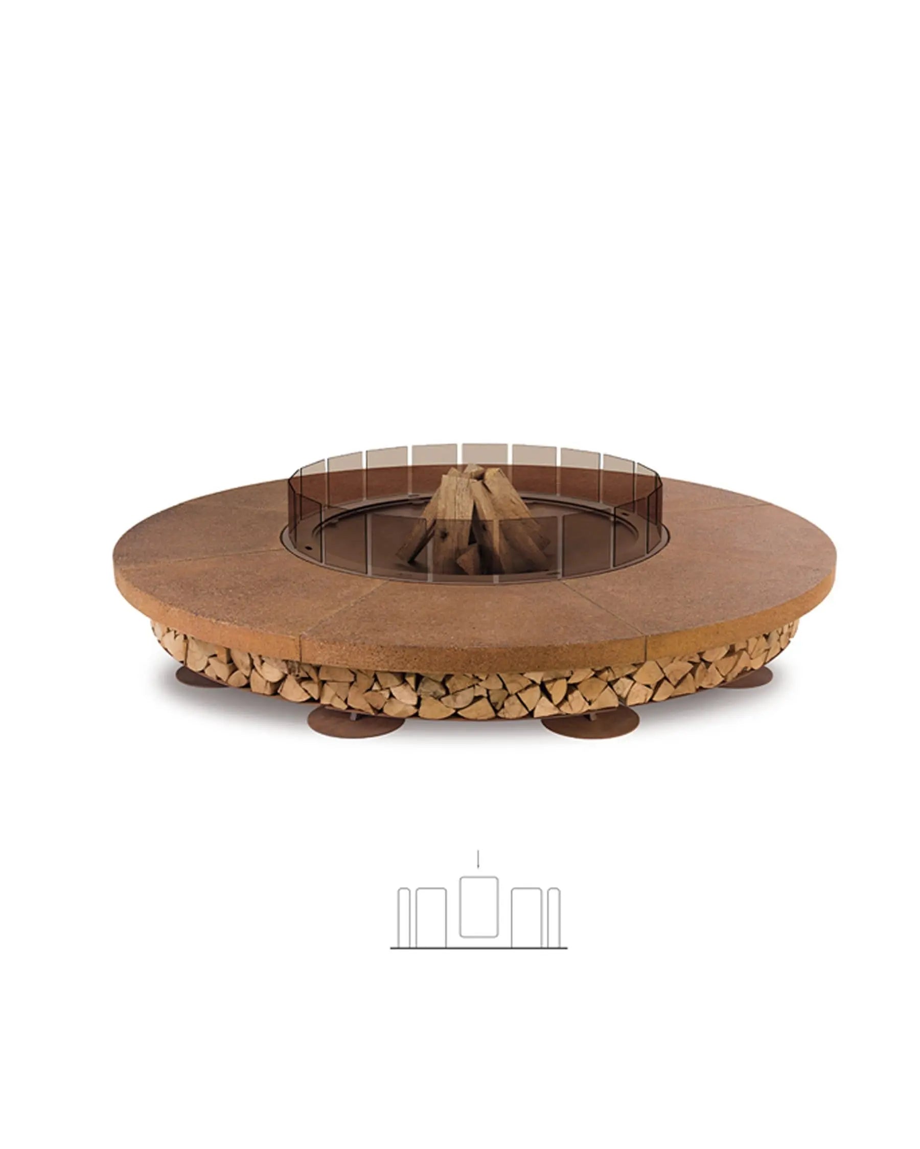 Outdoor Wood-Burning Fire Pit Accessories, Glass Fire Screen | AK47 DesignArt | JANGEORGe Interior Design